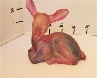 Fenton art glass deer Rueven collection for Nouveau Co.