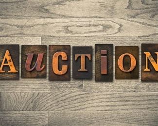 Auction Sign Image Wood