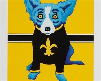 1
George Rodrigue
1944-2013, American
"We Are Marching Again," 2006
Screenprint in colors on paper
From the edition of unknown size
Signed in pencil in the blank at lower right
Sight: 27.5" H x 21.5" W
Estimate: $2,000 - $3,000