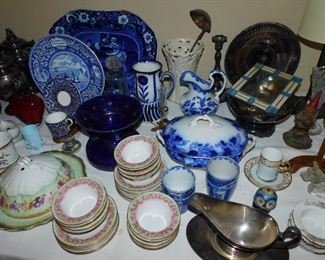 Flow Blue, Transferware, Limoges...