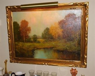 George Thompson Pritchard Oil Painting with Textured Detail... Autumn Colors ! 