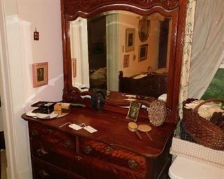 Dresser is part of the 3 piece set - carved details are gorgeous in OAK ! 