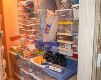 More totes of ribbon, fabric, and more