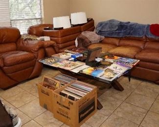 Leather living room set