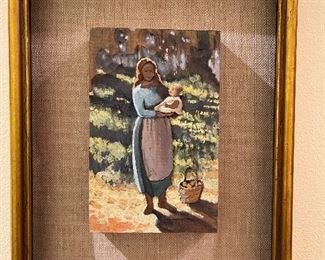 Sufned Chestee Harrington Wood Polychromatic Relief 
of “Dominque & Sylvan”