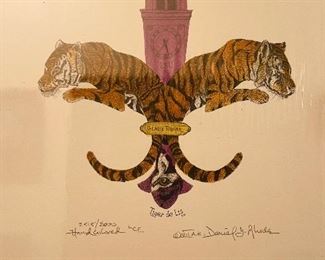 Signed & Numbered “Geaux Tigers -
Tiger de Lis by Daniel James Rhodes 