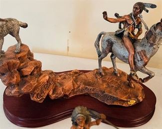 Legends Sculpture 
    “Hunters Brothers” 
Signed by C.A. Pardell