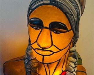 Beautiful Stained Glass Lamp made by Stained Glass Artist Jerry Earnest 