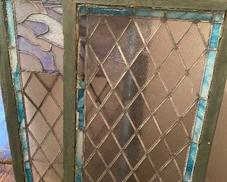 Interesting pair of leaded stain glass doors from a old New Orleans home. 