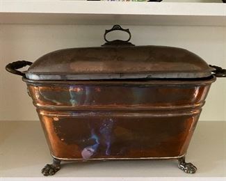 Copper double dish lined chafing dish. Many ways to use this great piece