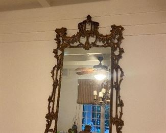Great looking Chinese Chippendale carved mirror 