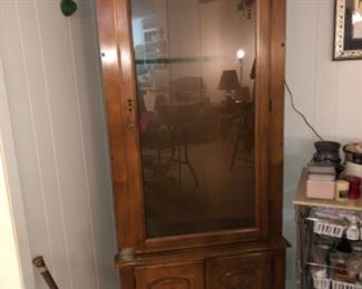 Gun Cabinet - lighted and to and bottom locks