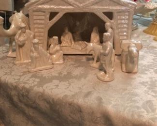 Porcelain Nativity- lighted