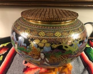 Cloisonné jar weigh lid