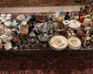 Glassware, pottery, collectibles, home decor