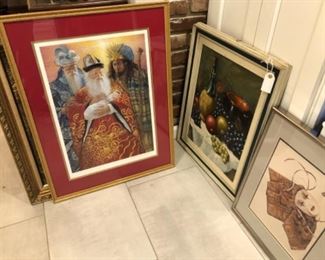 Large amount of framed original art