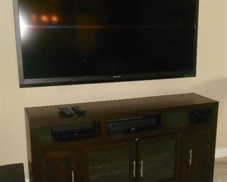 Large Sharp TV and Console table by Ballard Designs