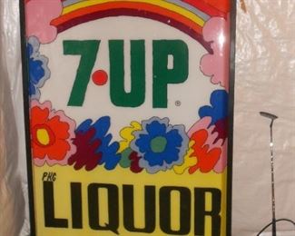 Striking 2-Sided Vintage 7-Up Sign