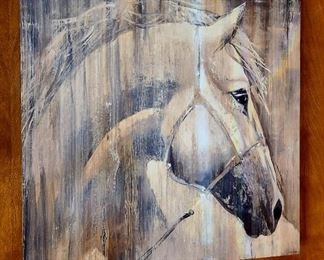 Horse head canvas art
