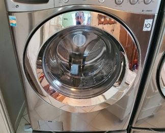 LG Direct Drive True Balance front loader washing machine w/storage drawer base