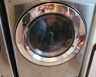 LG Senor Dry front loader True steam dryer w/storage drawer base