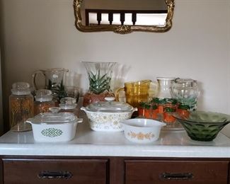 Vintage Corning Ware, Anchor Hocking and Fire King in excellent shape (Corning Ware sold)