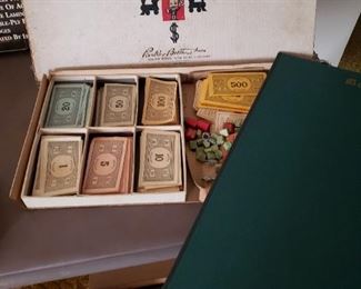 Vintage Monopoly game with WOODEN houses and hotels (complete)