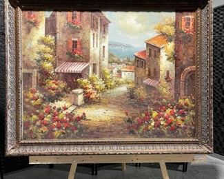 Beautiful Signed Painting Framed Canvas