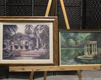 Hemingways House Framed and Matted Picture and Colorful Framed Print of Gazebo