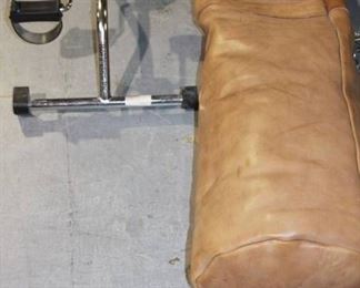 Leather and Portable Exercise Peddler Punching Bag