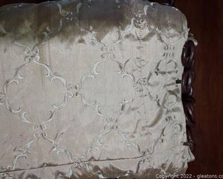 Pair of Gorgeous Gold Custom Made Drapes Rod Pocket Clip on Wooden Rings Included