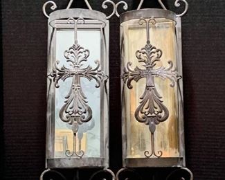 Pair of Metal Scrollwork Wall Decor Items