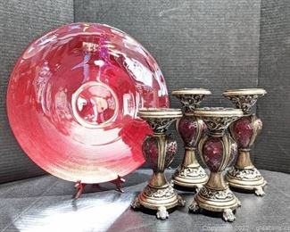 Ruby Red Themed Home Decor Lot