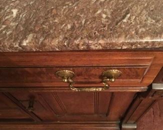Marble top on Eastlake Cabinet