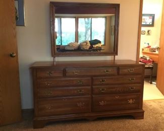 Pennsylvania House Dresser (51.25in W x 18.25in D x 31.5in H) and Mirror (40.5in x 30.5in)