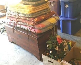 Large Cedar Chest, Patio Chair Cushions, Christmas Decor