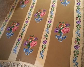 Large Needlepoint Blanket/Rug 85in x 60.25in