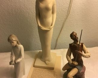 NAO (Girl Holding Candle),  Elegant Lady/Reverie Sculpture by Betti Richard, LLADRO #12344 (D. Quijote DeClamando ORATION)