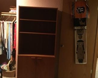 Teak  Book Case/Cabinet (89.5in H x 30.5 D x 32.25W)