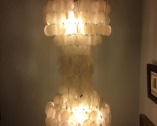 Vernon Panton Style Capiz Shell Chandelier  (45in tall)
