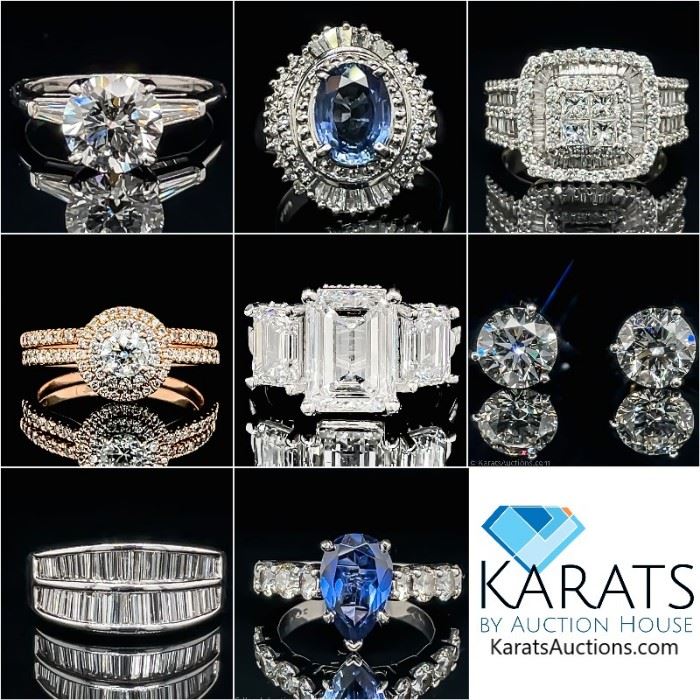 Karats Auctions Auction House Fine Jewelry Rolex Diamond Engagement HiBid