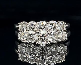2.25ctw Diamond Wedding Ring Set Vintage 14k Gold