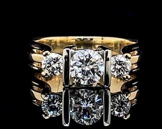 1CT Diamond Custom Engagement Ring 14k Gold