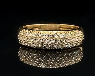 Cubic Zirconia Sparkle Fashion Ring in 14k Gold