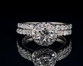 0.88ct Diamond Vera Wang 2-Piece Bridal Ring Set