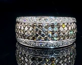 LeVian Vanilla and Chocolate Diamond Ring in Gold