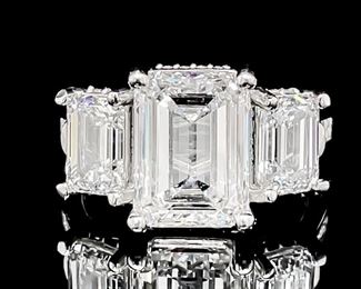 7.65 CT Diamond Ring in Platinum $50K+ Retail