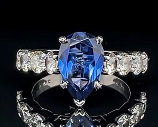 MARTIN FLYER 4.70 CT Sapphire & Diamond Ring