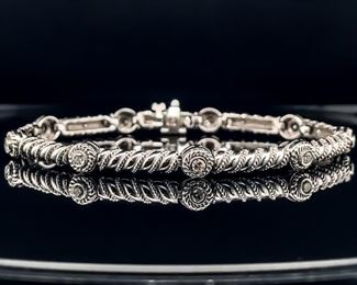 1.60-2 CT Diamond XOXO Tennis Bracelet 14k Gold