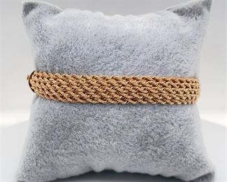 ETERNA GOLD Rope Wide Bracelet in 14k Yellow Gold